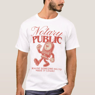 Retro Notary Public Funny Notary Spaß T-Shirt