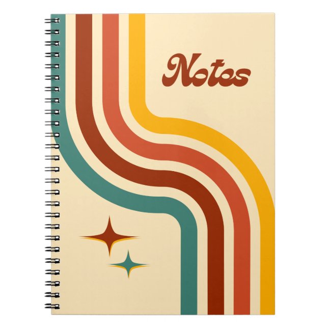 Retro-Notizbuch mit Spiralbindung Notizblock (Vorderseite)
