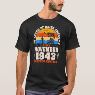 Retro November 1943 79 Jahre alter Fischfang 79. G T-Shirt