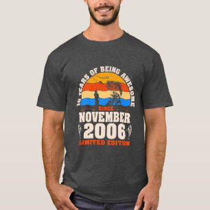 Retro November 2006 16 Jahre altes Angeln über 16. T-Shirt
