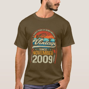 Retro November 2009 13-jähriger Angelfreund 13. Ge T-Shirt