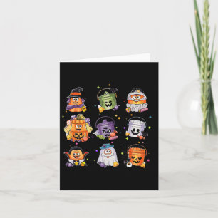 Retro Nug bekommt Eimer Funny Halloween Spooky Sea Karte