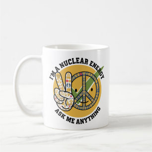 Retro Nuklear Energy Design Vektorgeschenk Kaffeetasse