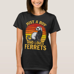Retro Nur Ein Junge Der Frettchen Liebt Frettchenl T-Shirt