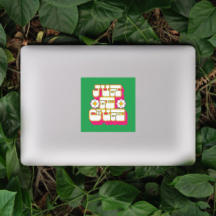 Retro, nur weil Rosa und Grün Aufkleber