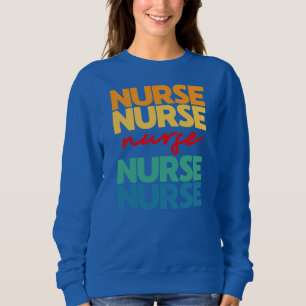 Retro Nurse Apprecision ER Nurse and RN Nurse  Sweatshirt