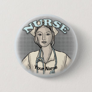 Retro Nurse Button