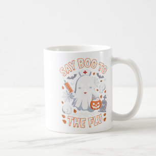 Retro Nurse Ghost Halloween Impfstoff sagen Boo zu Kaffeetasse
