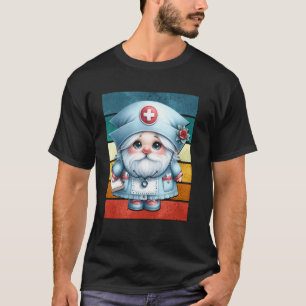 Retro-Nurse-Gnom-Oma-Grafik für Frauen Lustig T-Shirt