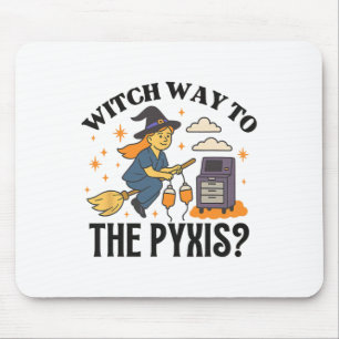 Retro Nurse Hexe Halloween Doktor Nurse Ghost Icu Mousepad