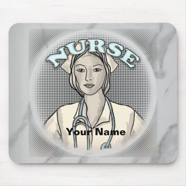 Retro nurse  mousepad (Vorne)