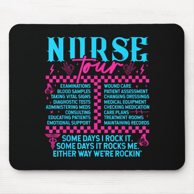 Retro Nurse Nurse Week Men Women Nurse  Mousepad (Vorne)