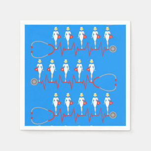 Retro Nurse Paper Napkins Serviette