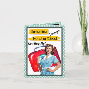 Retro Nurse Pinup_ Krankenpflege Dankeskarte
