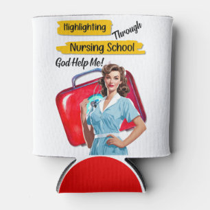 Retro Nurse Pinup_ Krankenpflege Dosenkühler