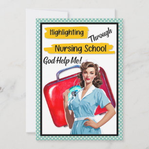 Retro Nurse Pinup_ Krankenpflege Einladung
