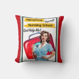 Retro Nurse Pinup_ Krankenpflege Kissen