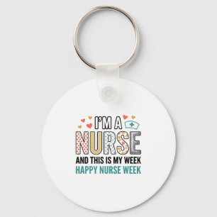 Retro-Nurse-Woche Wertschätzung-Typografie-Shirt_1 Schlüsselanhänger