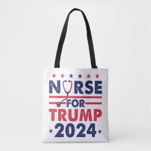 Retro Nurses for Trump 2024 America Stars Flag Str
