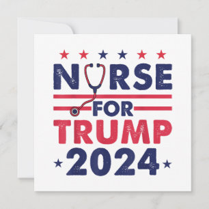 Retro Nurses for Trump 2024 America Stars Flag Str Einladung