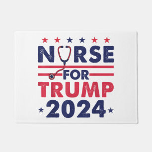 Retro Nurses for Trump 2024 America Stars Flag Str Fußmatte