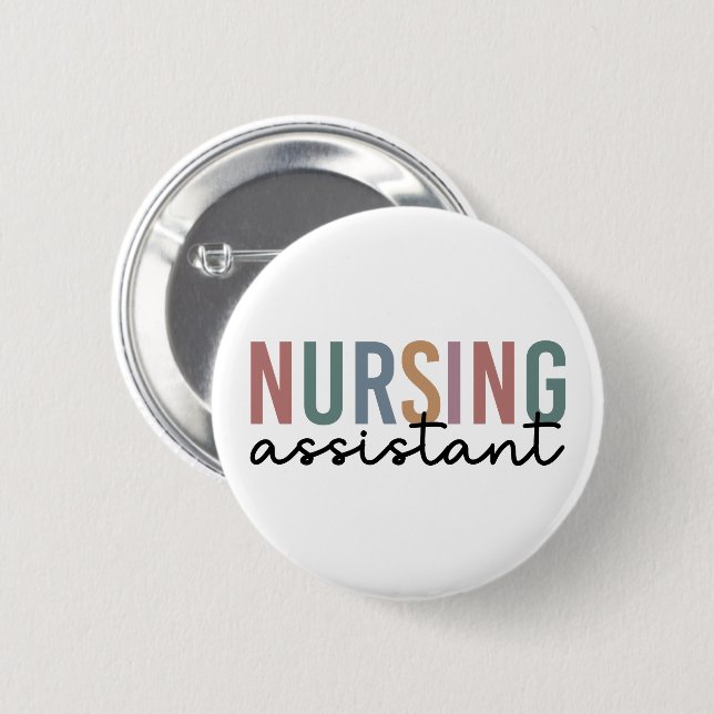 Retro Nursing Assistant CNA Pflegeassistent Button (Vorne & Hinten)