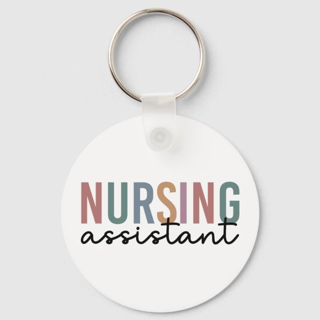Retro Nursing Assistant CNA Pflegeassistent Schlüsselanhänger (Vorderseite)