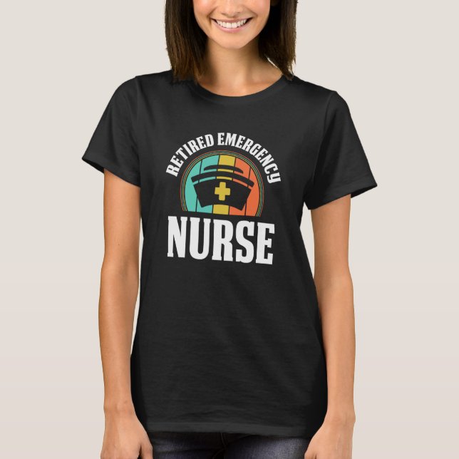 Retro Nursing Retired Caretaker  Vintage Emergency T-Shirt (Vorderseite)