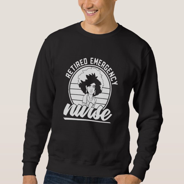 Retro Nursing Retired  Hospital Vintage Emergency  Sweatshirt (Vorderseite)