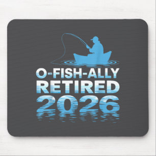 Retro O-fisch-lich Rentner 2026 Fischer Angeln R Mousepad