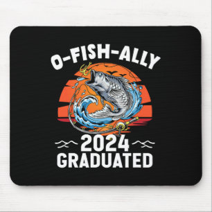 Retro O-fish-ally 2024 Abitur Senior Abschluss Mousepad