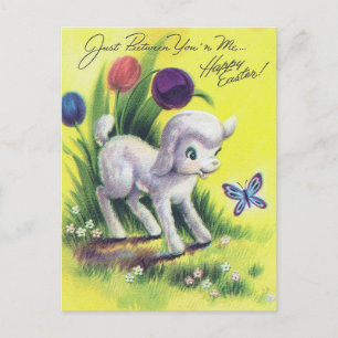 Retro Oaster Lamb Happy Oaster Postkarte