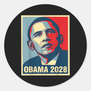 Retro Obama 2028 Wähle Obama Zum Präsidenten 2028 Runder Aufkleber