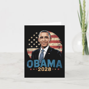 Retro Obama Vintager Präsident 2028 Obama Karte