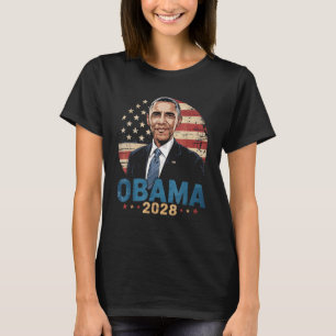 Retro Obama Vintager Präsident 2028 Obama T-Shirt