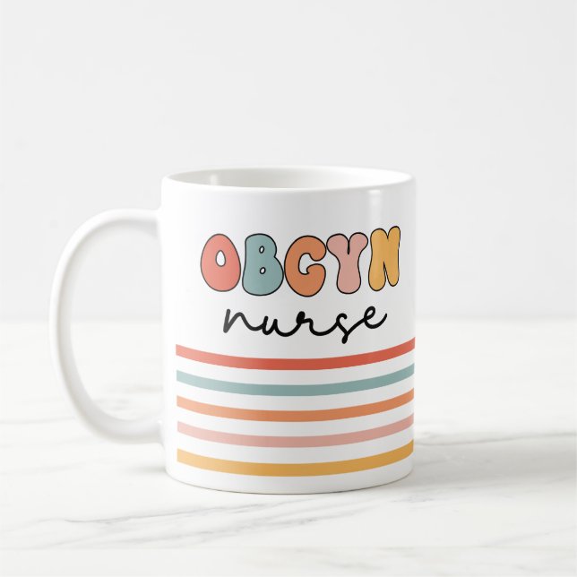 Retro OBGYN Nurse Kaffeetasse (Links)