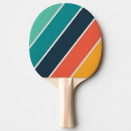 Retro Ocean Rainbow Bold gestreift Tischtennis Schläger