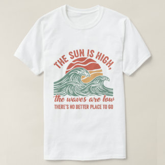 Retro Ocean Waves Sunset Graphic T-Shirt