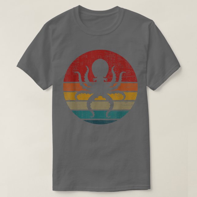 Retro Octopus Vintage  T-Shirt (Design vorne)