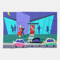 Retro offenes Haus-Party-Küchen-Tuch