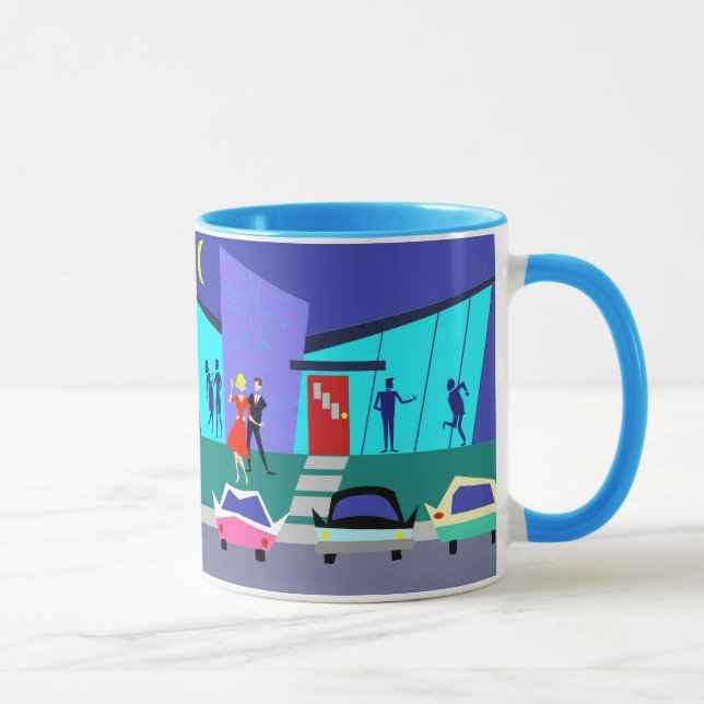 Retro offenes Haus-Party-Tasse Tasse (Rechts)