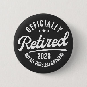 Retro offiziell im Ruhestand 2026 Lustiger Ruhesta Button