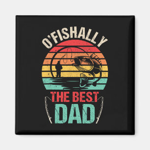Retro Ofishally Der beste Dad Angelvater Fischer Magnet
