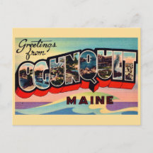 Retro Ogunquit ME Grußkarte