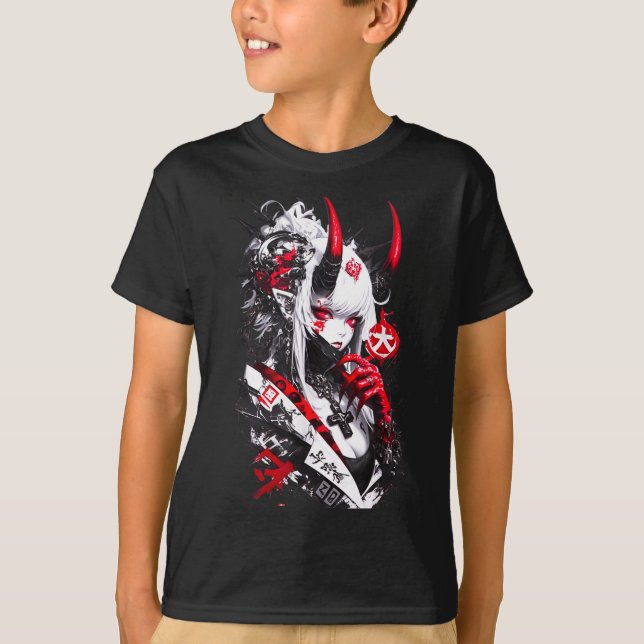 Retro Okami Mädchen Basic Japan Stil Fuchs Cute Co T-Shirt (Vorderseite)