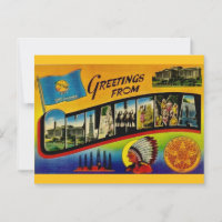 Retro Oklahoma Grußkarte
