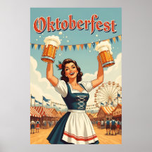 Retro Oktoberfest Kunst - Biere & Feiern