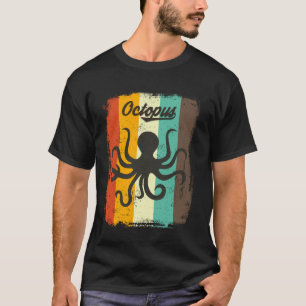 Retro-Oktopus 70er Jahre Vintage-Kopffüßer-Liebhab T-Shirt
