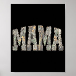 Retro Old Camo Mama Tarnmuster Mutter Muttertag Poster
