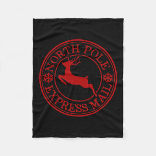 Retro Old modische North Pole Express Mail Reinde Fleecedecke